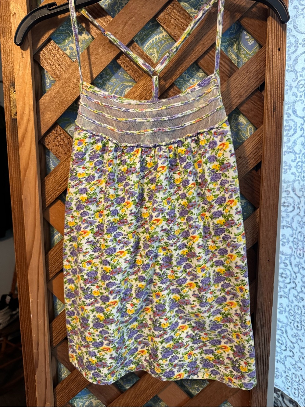 Fire Los Angeles tank with Purple & Yellow Floral Print
